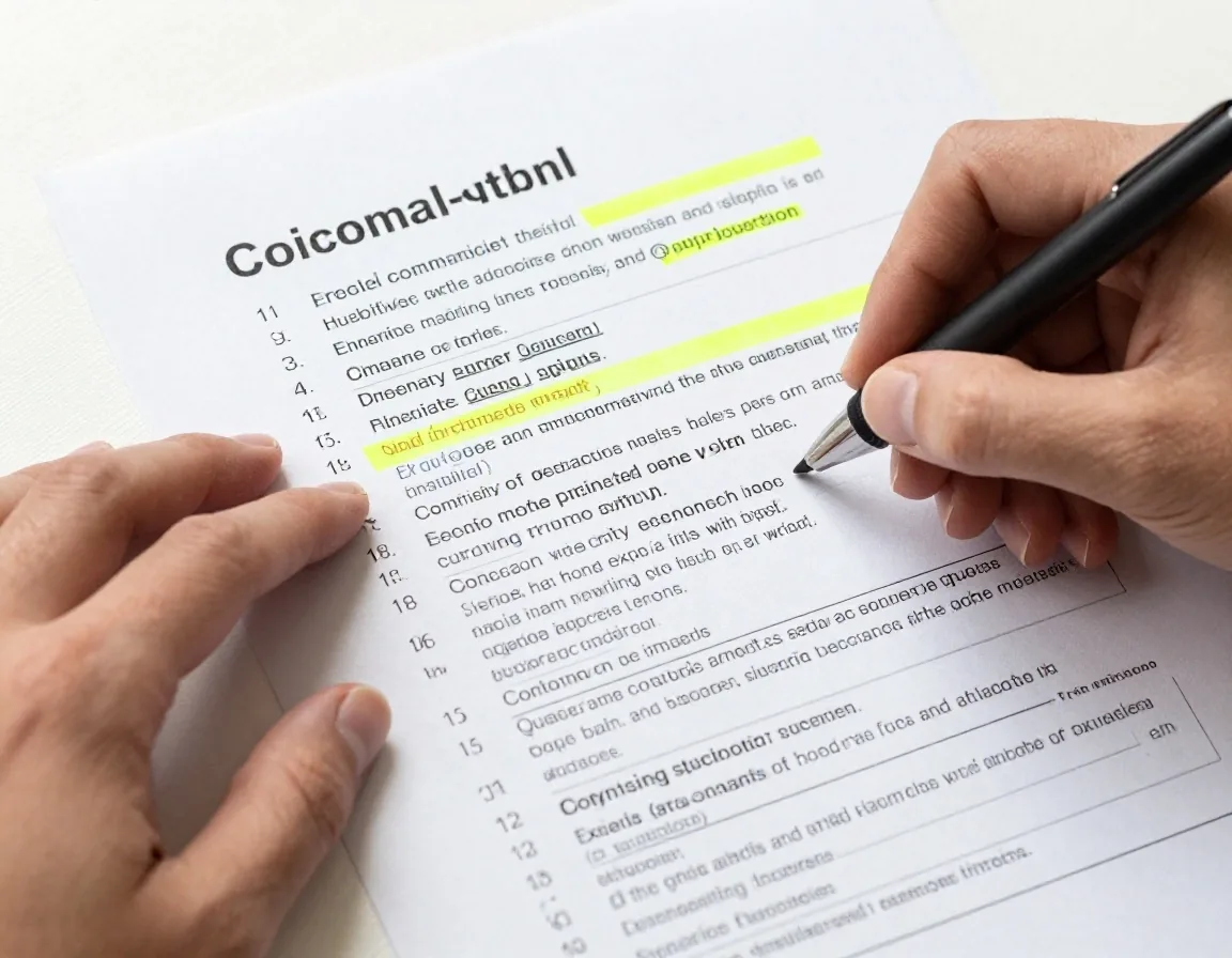 SEO analyst reviewing a keyword report